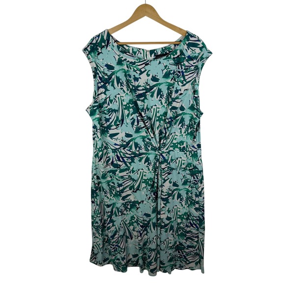 Lane Bryant Dresses & Skirts - Lane Bryant Tropical Floral Twist Front Sheath Dress Size 22/24 Stretch Resort